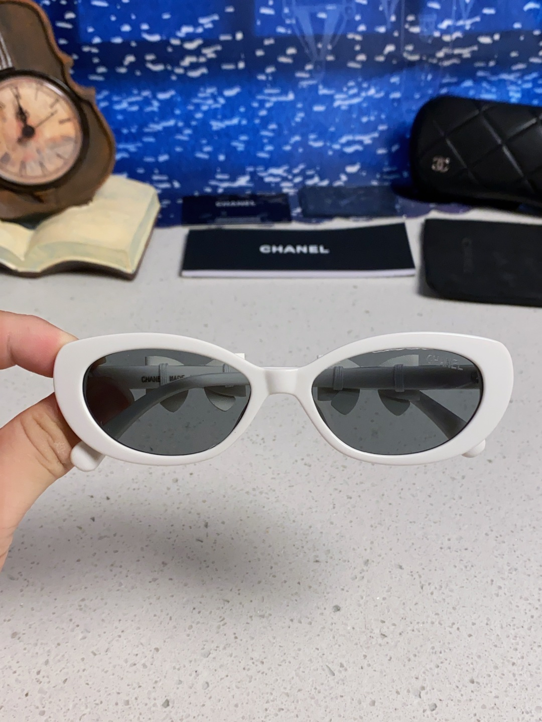Chanel香奈儿 2025新款辛芷蕾同款墨镜高级版韩版可拆卸蝴蝶结防晒猫眼小香太阳眼镜CH9181