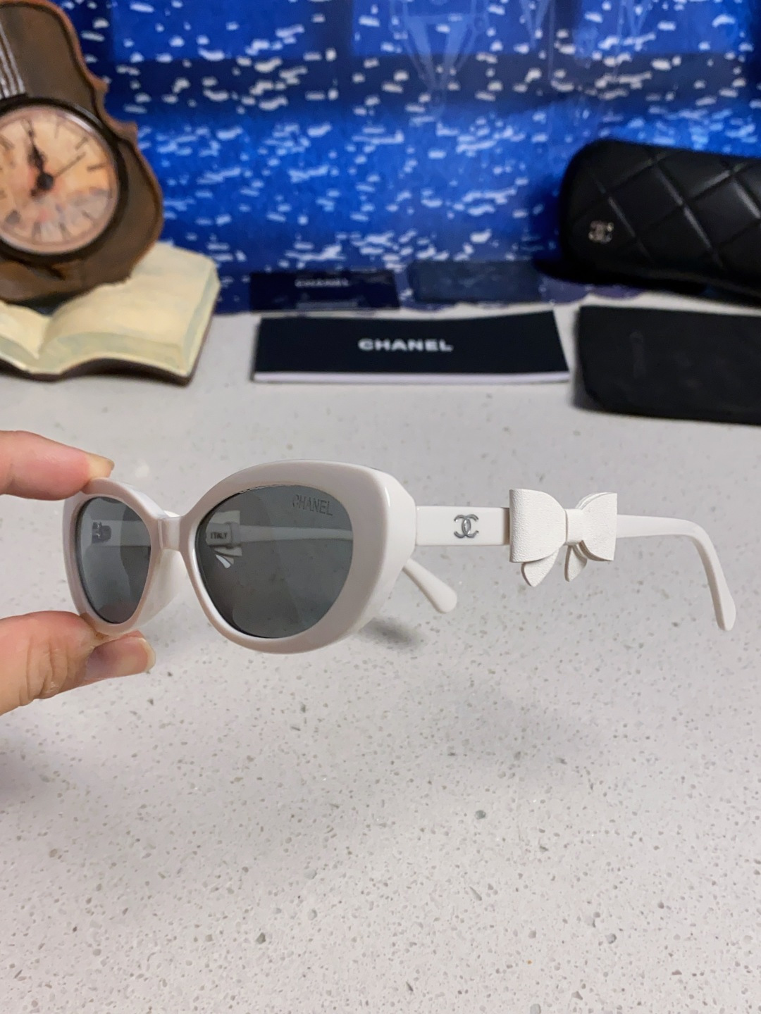 Chanel香奈儿 2025新款辛芷蕾同款墨镜高级版韩版可拆卸蝴蝶结防晒猫眼小香太阳眼镜CH9181