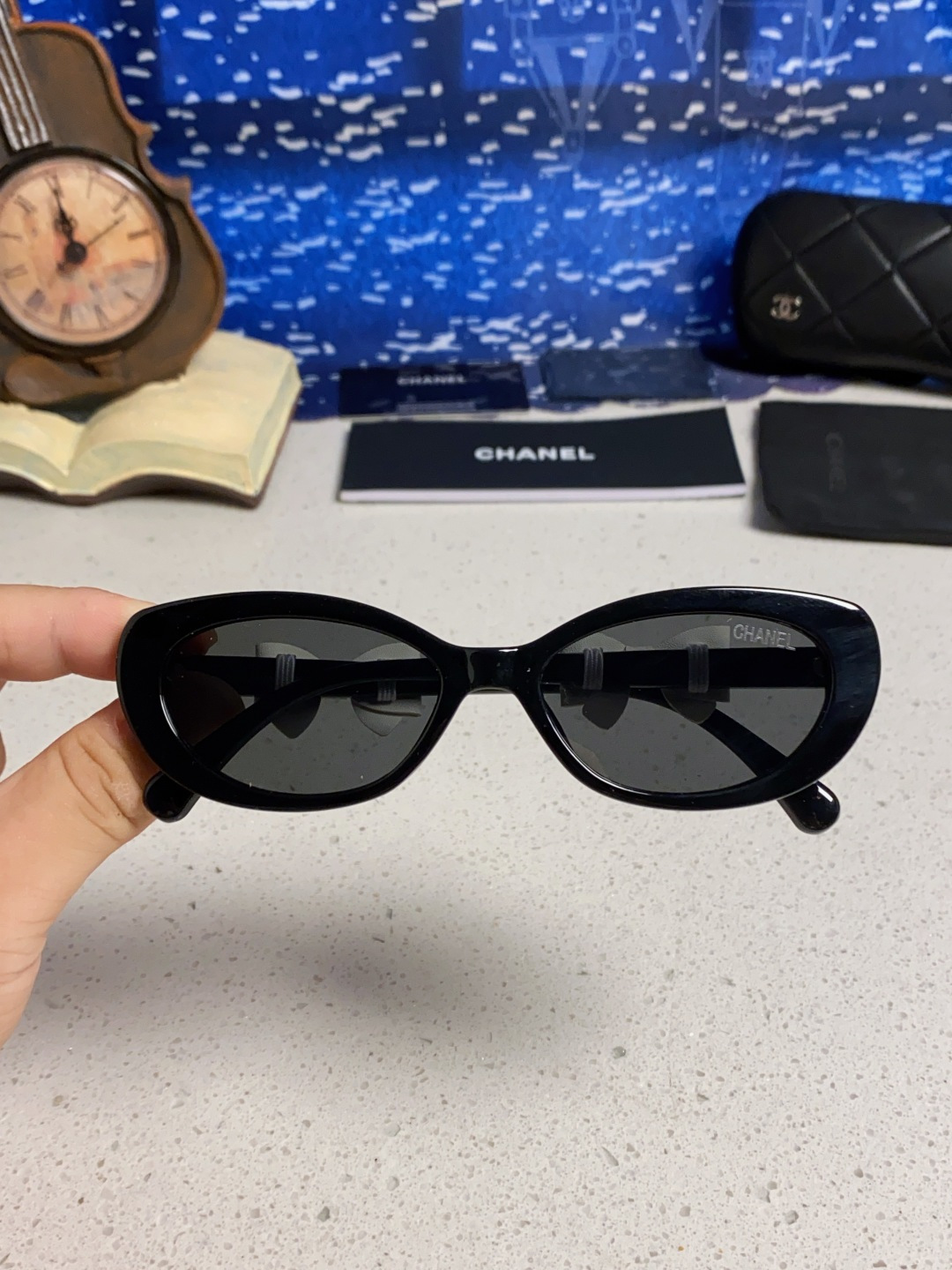 Chanel香奈儿 2025新款辛芷蕾同款墨镜高级版韩版可拆卸蝴蝶结防晒猫眼小香太阳眼镜CH9181
