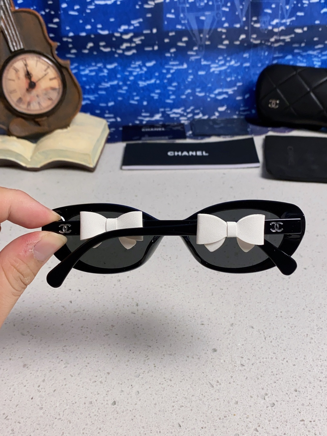 Chanel香奈儿 2025新款辛芷蕾同款墨镜高级版韩版可拆卸蝴蝶结防晒猫眼小香太阳眼镜CH9181
