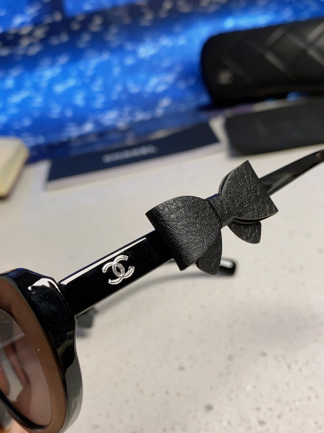 Chanel香奈儿 2025新款辛芷蕾同款墨镜高级版韩版可拆卸蝴蝶结防晒猫眼小香太阳眼镜CH9181