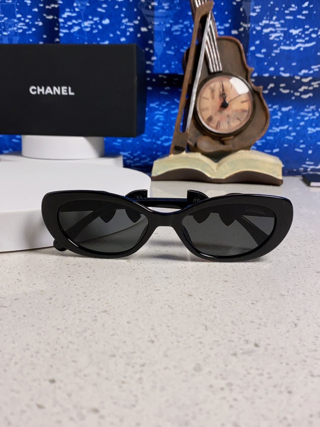 Chanel香奈儿 2025新款辛芷蕾同款墨镜高级版韩版可拆卸蝴蝶结防晒猫眼小香太阳眼镜CH9181