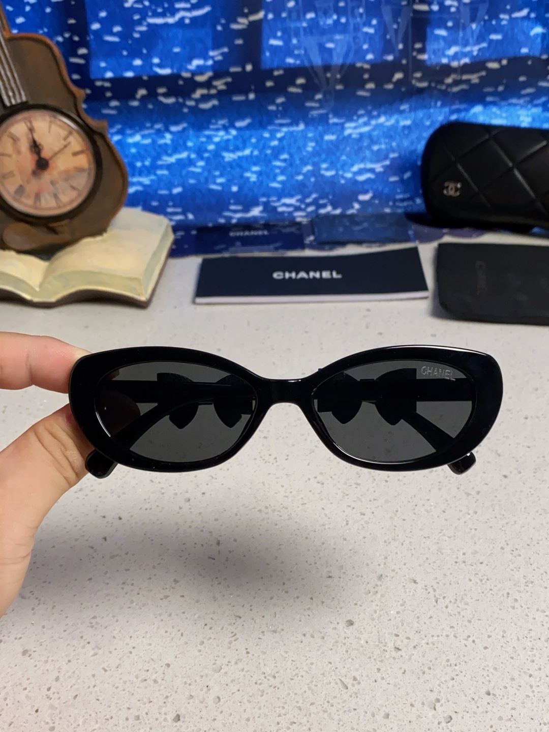 Chanel香奈儿 2025新款辛芷蕾同款墨镜高级版韩版可拆卸蝴蝶结防晒猫眼小香太阳眼镜CH9181