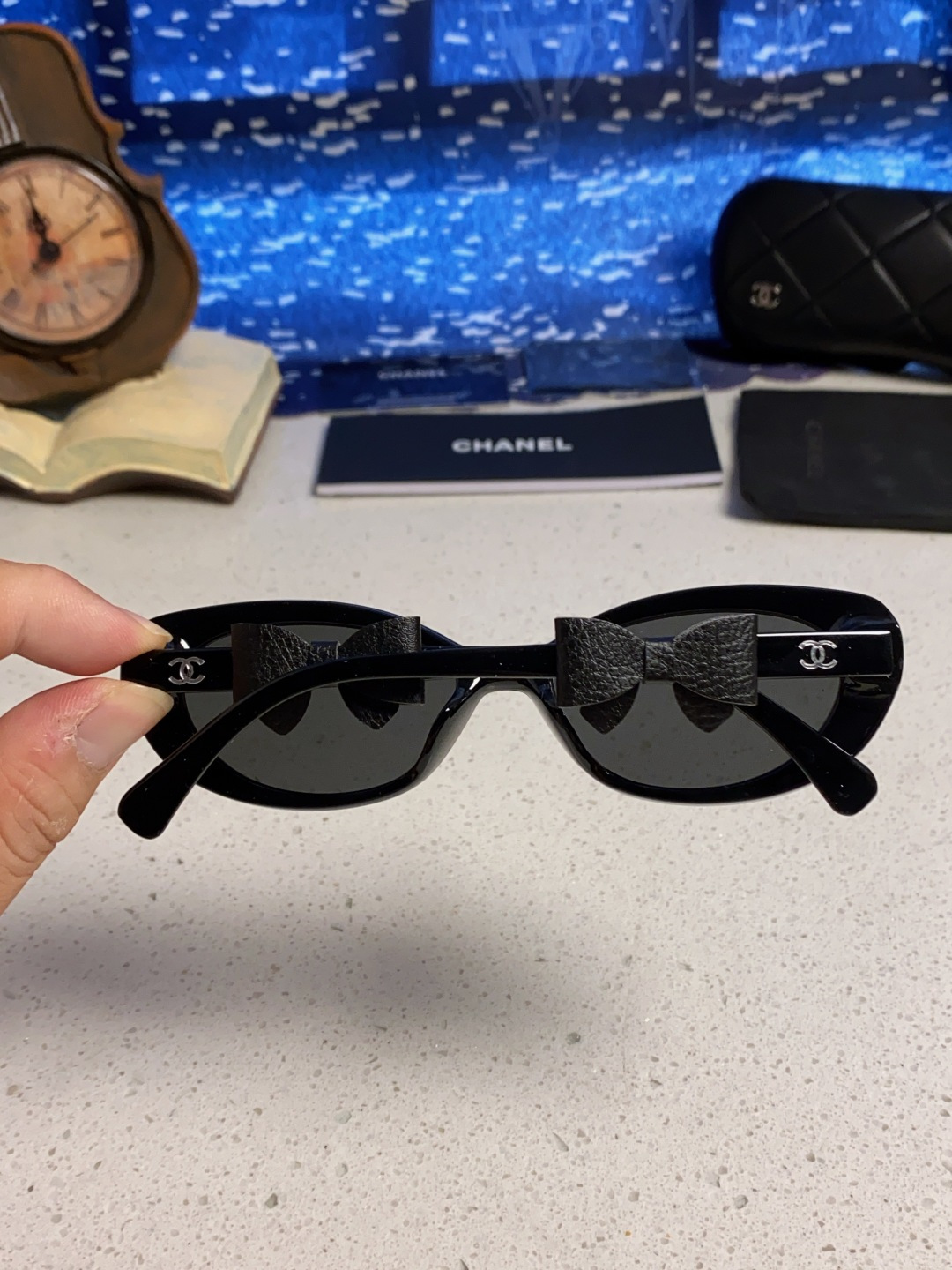 Chanel香奈儿 2025新款辛芷蕾同款墨镜高级版韩版可拆卸蝴蝶结防晒猫眼小香太阳眼镜CH9181
