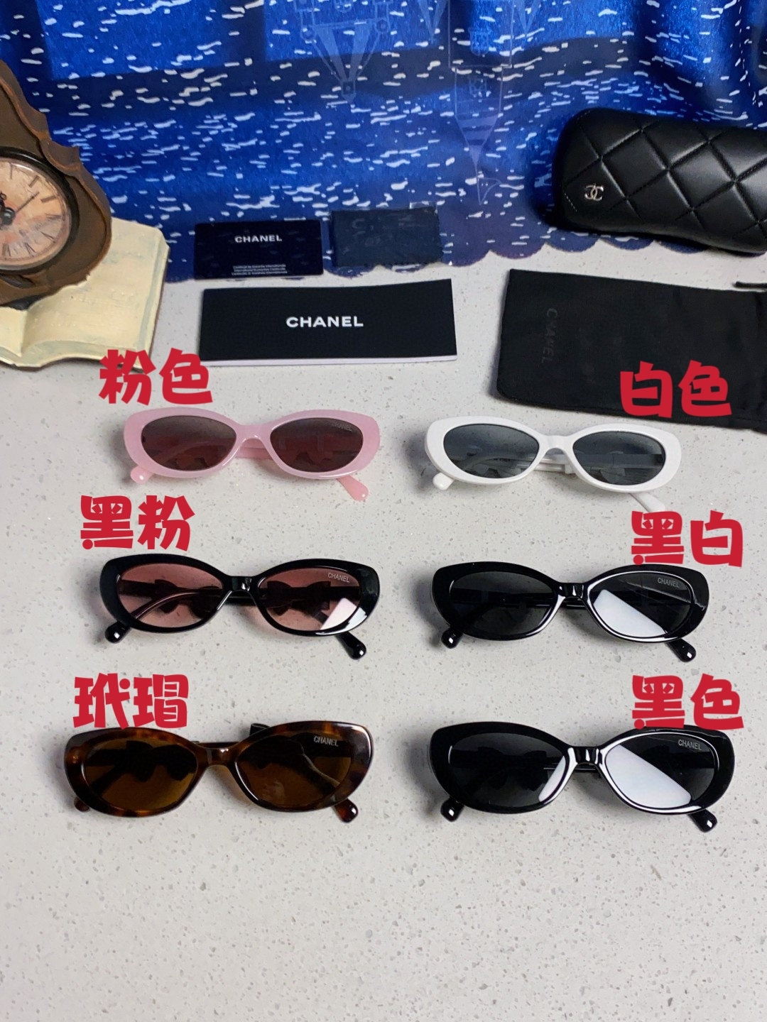 Chanel香奈儿 2025新款辛芷蕾同款墨镜高级版韩版可拆卸蝴蝶结防晒猫眼小香太阳眼镜CH9181