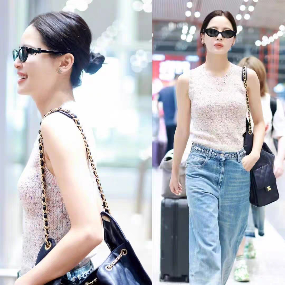 Chanel香奈儿 2025新款辛芷蕾同款墨镜高级版韩版可拆卸蝴蝶结防晒猫眼小香太阳眼镜CH9181