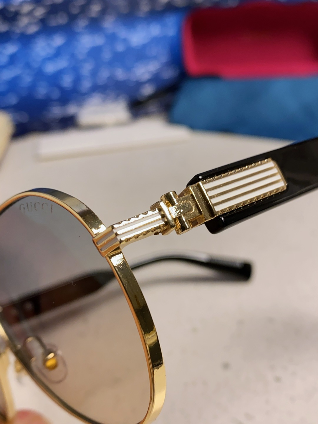 Gucci古奇 2025新款潮款太阳镜防紫外线墨镜男女复古时尚飞行员蛤蟆镜 高端上档次