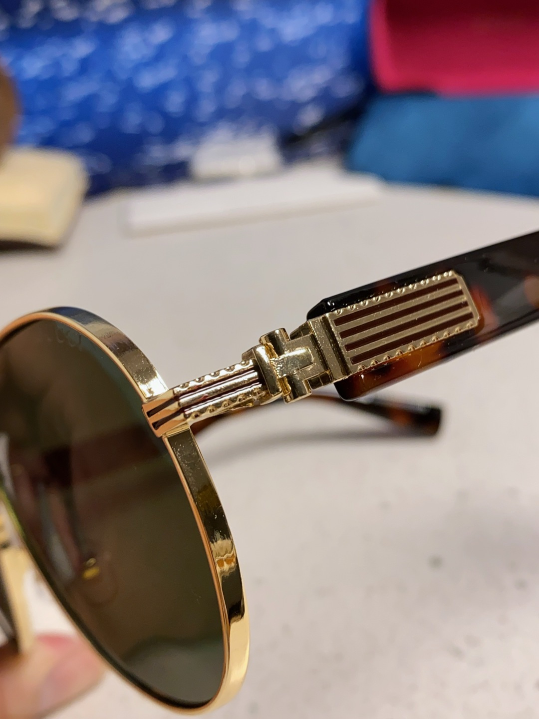 Gucci古奇 2025新款潮款太阳镜防紫外线墨镜男女复古时尚飞行员蛤蟆镜 高端上档次