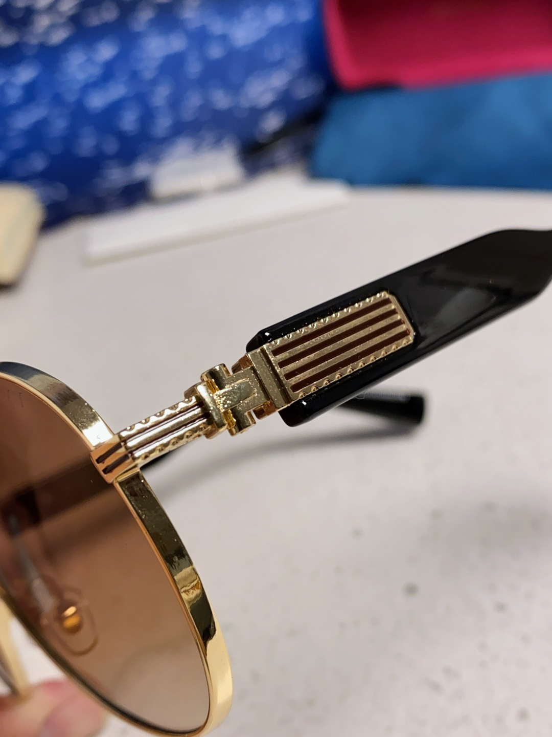 Gucci古奇 2025新款潮款太阳镜防紫外线墨镜男女复古时尚飞行员蛤蟆镜 高端上档次