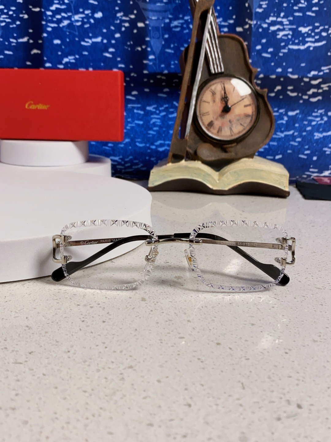 Cartier卡地亚 2025新款欧美墨镜女时尚方形跨境太阳镜切边碎花工艺镜片金属防紫外线 高品质