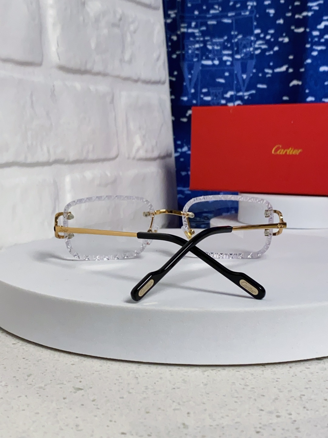 Cartier卡地亚 2025新款欧美墨镜女时尚方形跨境太阳镜切边碎花工艺镜片金属防紫外线 高品质