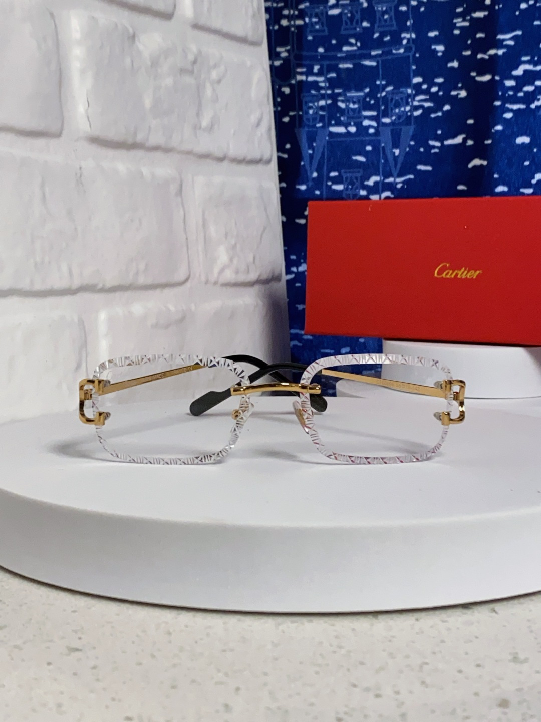 Cartier卡地亚 2025新款欧美墨镜女时尚方形跨境太阳镜切边碎花工艺镜片金属防紫外线 高品质