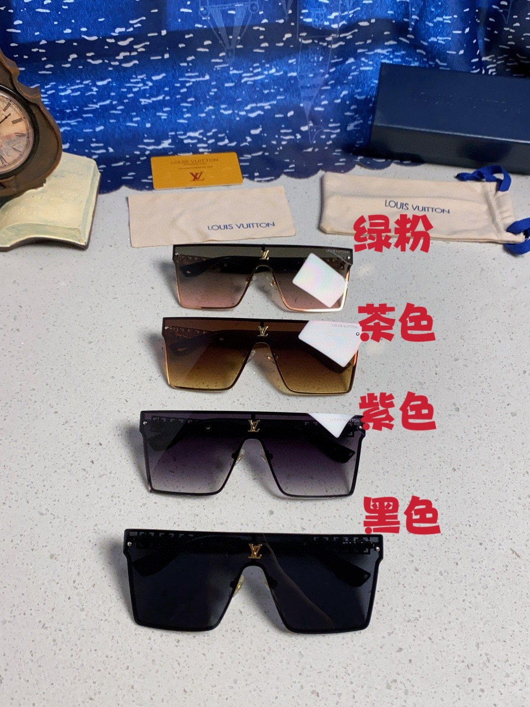 LouisVuitton路易威登 2025新款个性一片式大框墨镜女自行车骑行眼镜徒步登山防紫外线太阳镜男