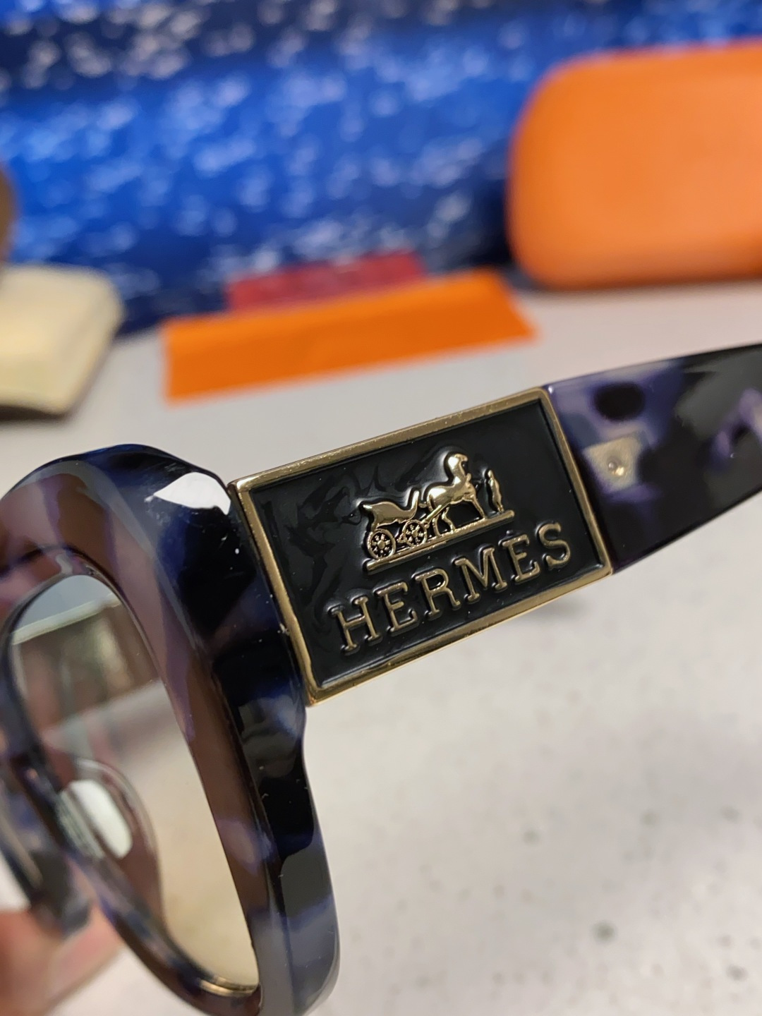 Hermes爱马仕 2025新款多边形猫眼墨镜方圆大脸显瘦太阳眼镜高级感防晒紫外线潮男女通用