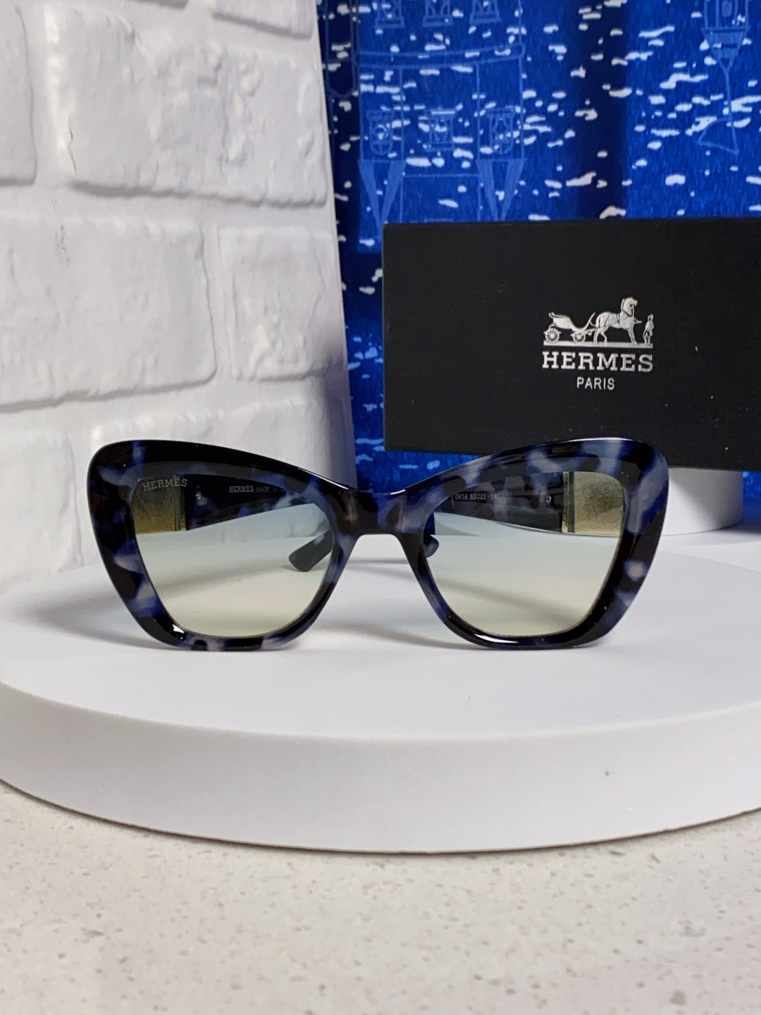 Hermes爱马仕 2025新款多边形猫眼墨镜方圆大脸显瘦太阳眼镜高级感防晒紫外线潮男女通用