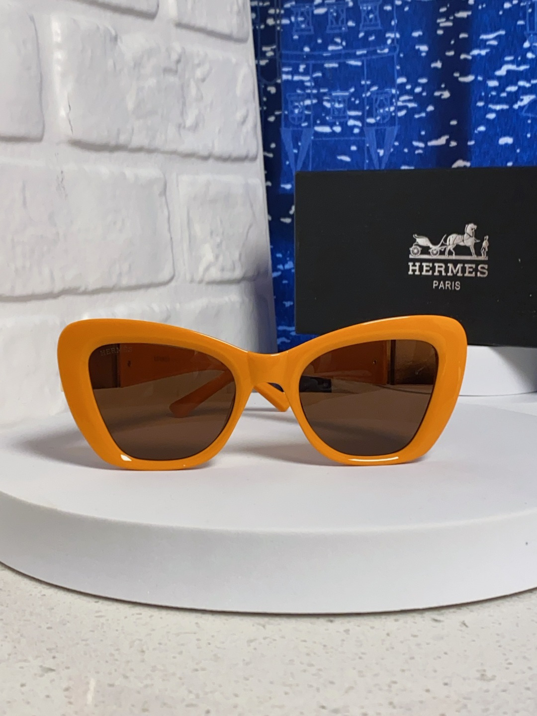 Hermes爱马仕 2025新款多边形猫眼墨镜方圆大脸显瘦太阳眼镜高级感防晒紫外线潮男女通用