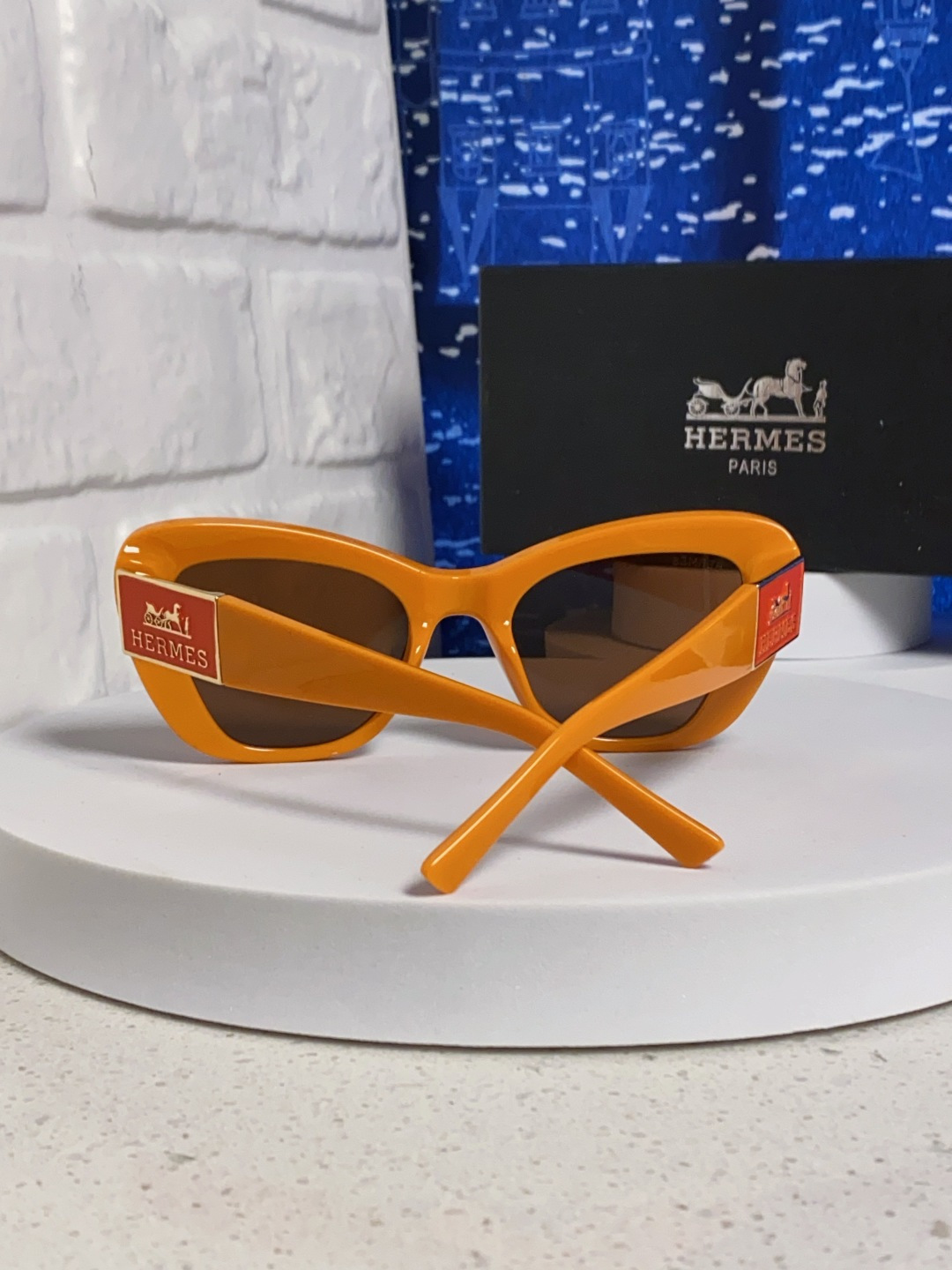 Hermes爱马仕 2025新款多边形猫眼墨镜方圆大脸显瘦太阳眼镜高级感防晒紫外线潮男女通用