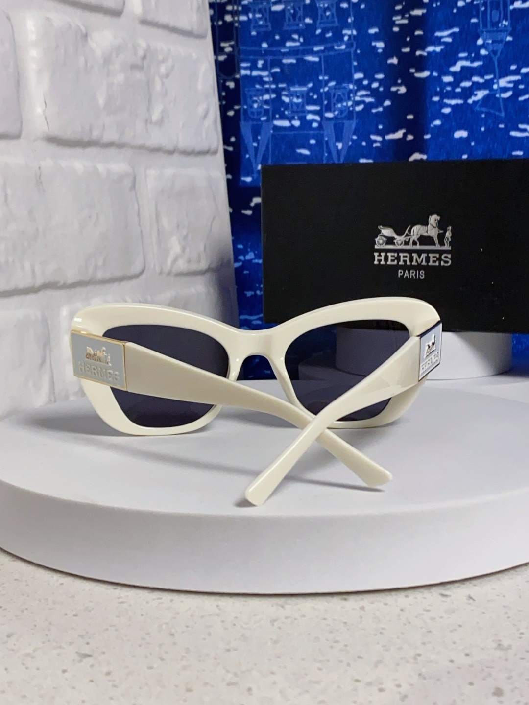 Hermes爱马仕 2025新款多边形猫眼墨镜方圆大脸显瘦太阳眼镜高级感防晒紫外线潮男女通用