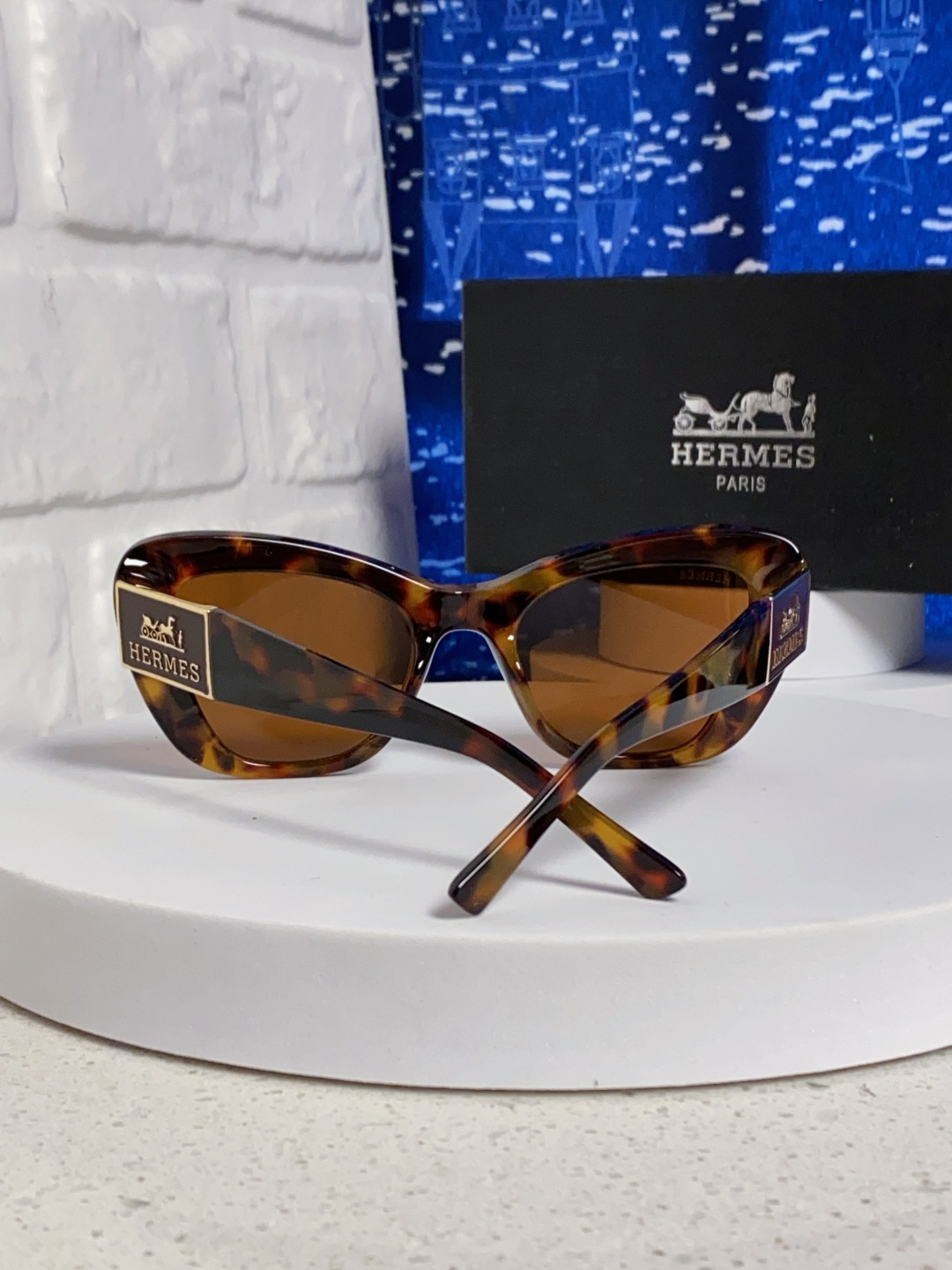 Hermes爱马仕 2025新款多边形猫眼墨镜方圆大脸显瘦太阳眼镜高级感防晒紫外线潮男女通用