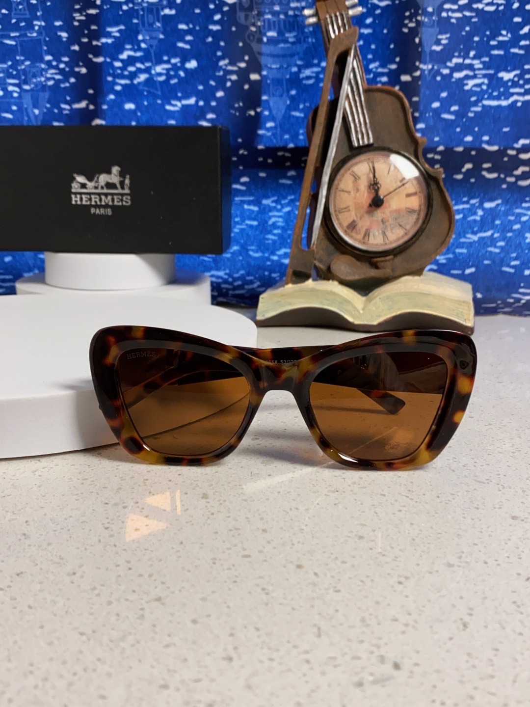 Hermes爱马仕 2025新款多边形猫眼墨镜方圆大脸显瘦太阳眼镜高级感防晒紫外线潮男女通用