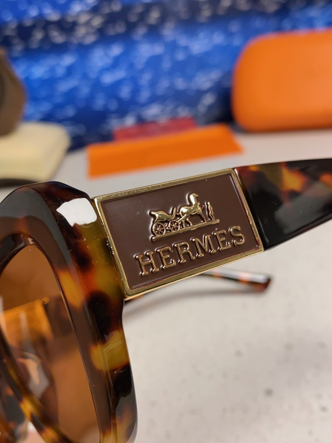 Hermes爱马仕 2025新款多边形猫眼墨镜方圆大脸显瘦太阳眼镜高级感防晒紫外线潮男女通用