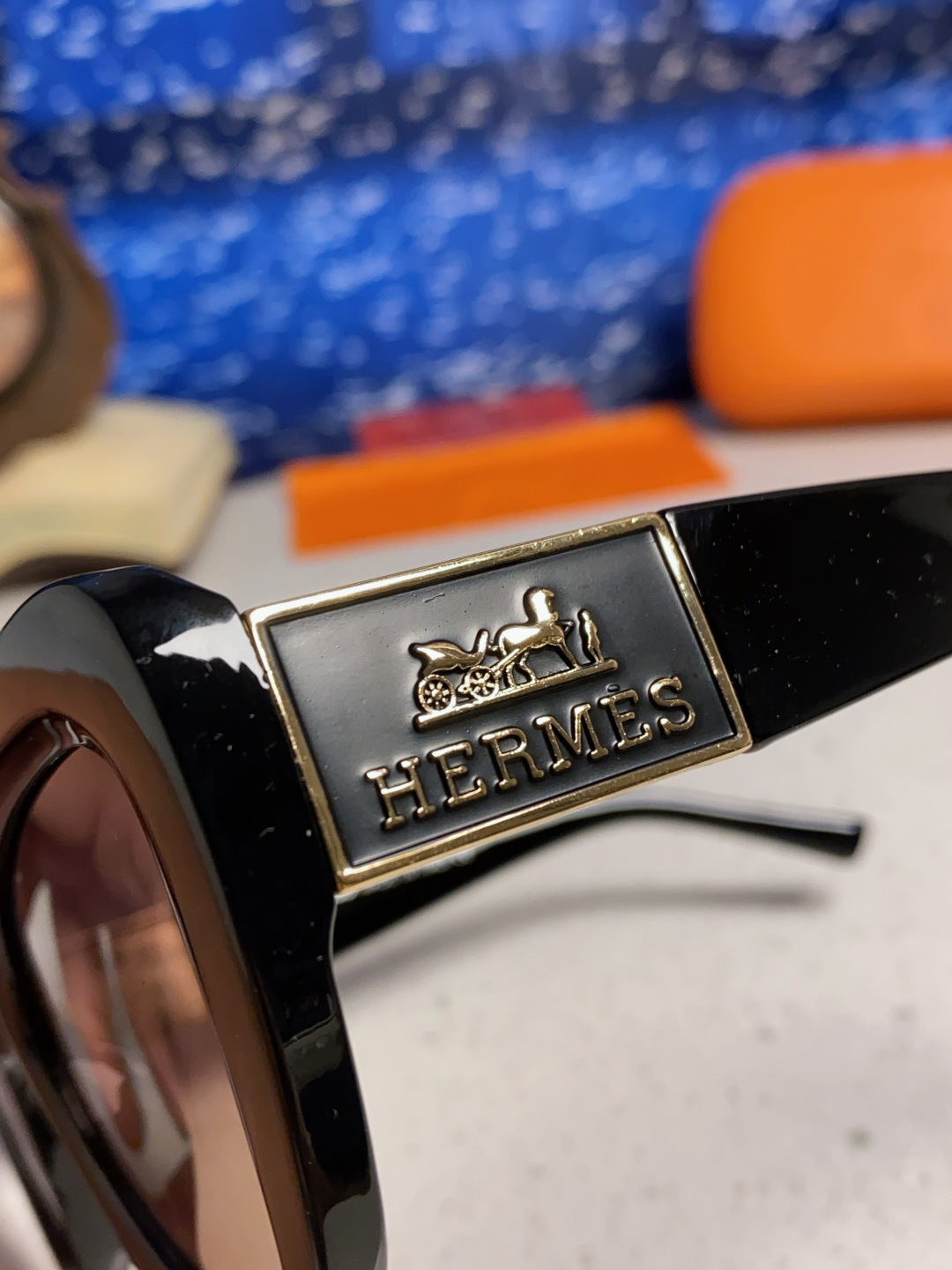 Hermes爱马仕 2025新款多边形猫眼墨镜方圆大脸显瘦太阳眼镜高级感防晒紫外线潮男女通用