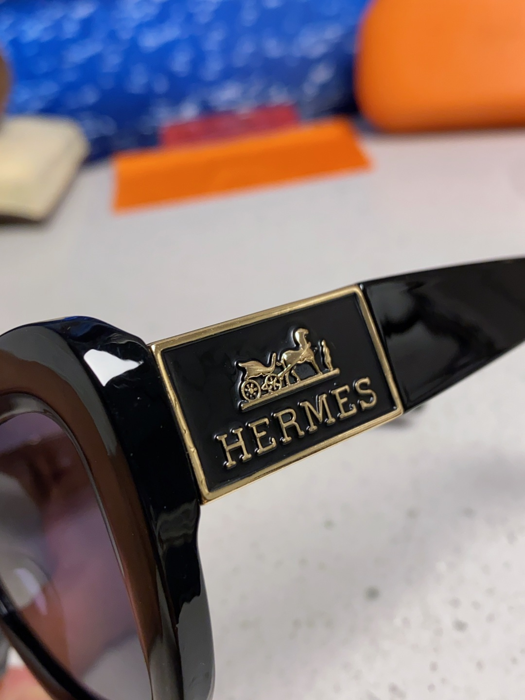 Hermes爱马仕 2025新款多边形猫眼墨镜方圆大脸显瘦太阳眼镜高级感防晒紫外线潮男女通用