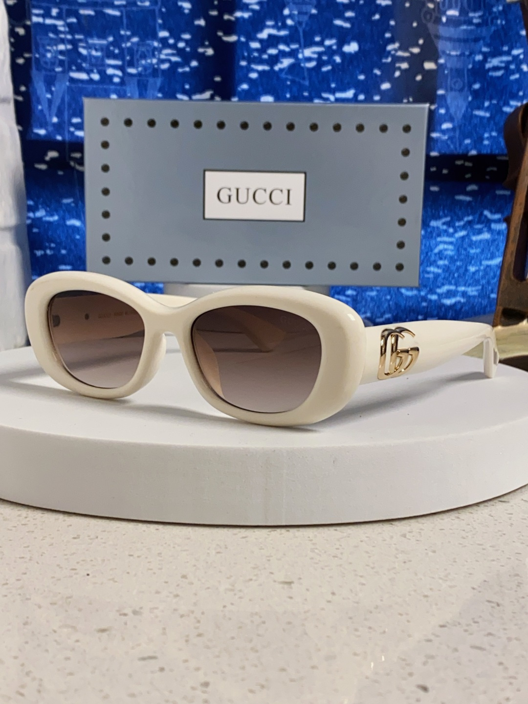 Gucci古驰墨镜女2025新款倪妮李沁同款时尚椭圆GG1829S高品质太阳镜