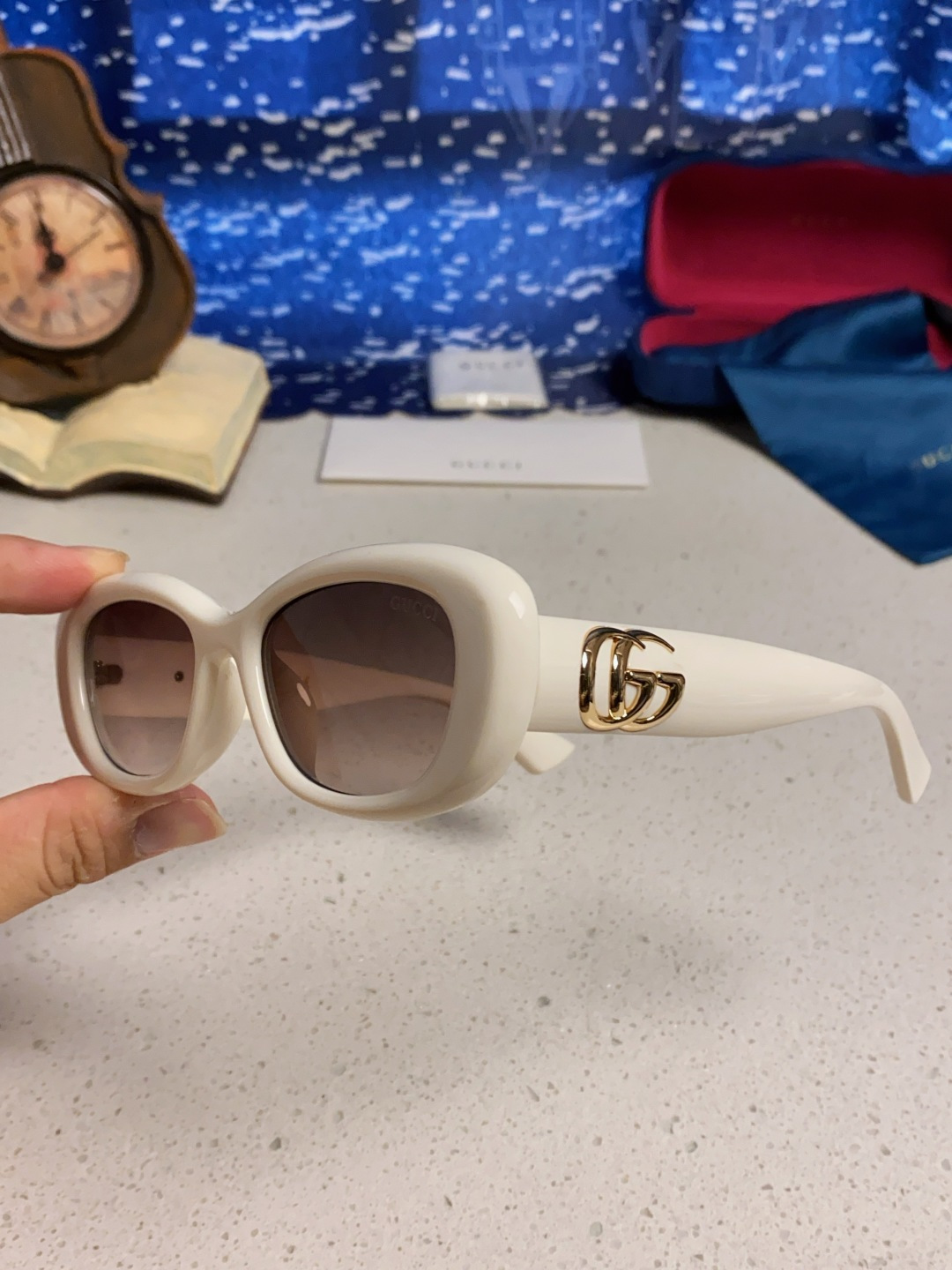 Gucci古驰墨镜女2025新款倪妮李沁同款时尚椭圆GG1829S高品质太阳镜