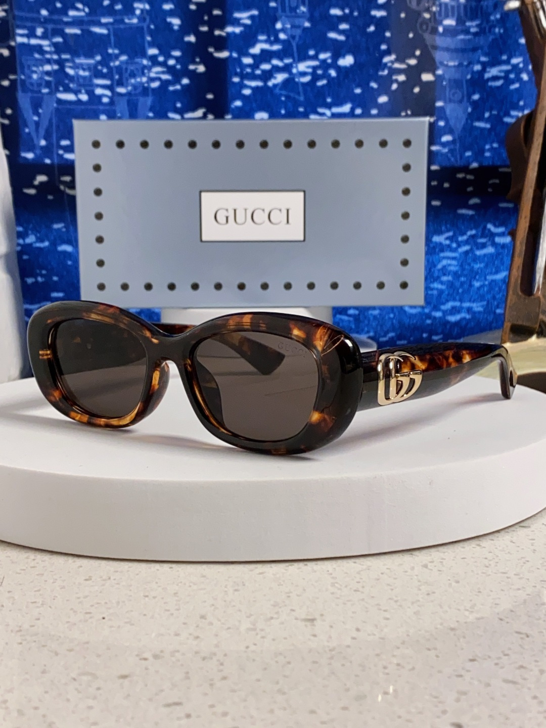 Gucci古驰墨镜女2025新款倪妮李沁同款时尚椭圆GG1829S高品质太阳镜