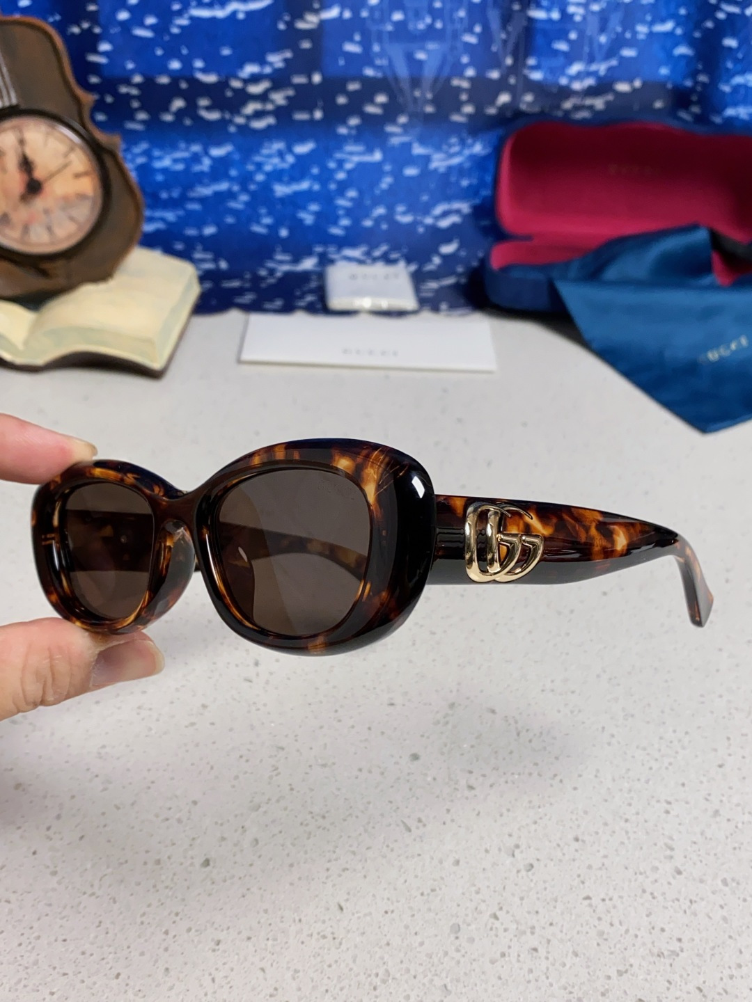 Gucci古驰墨镜女2025新款倪妮李沁同款时尚椭圆GG1829S高品质太阳镜