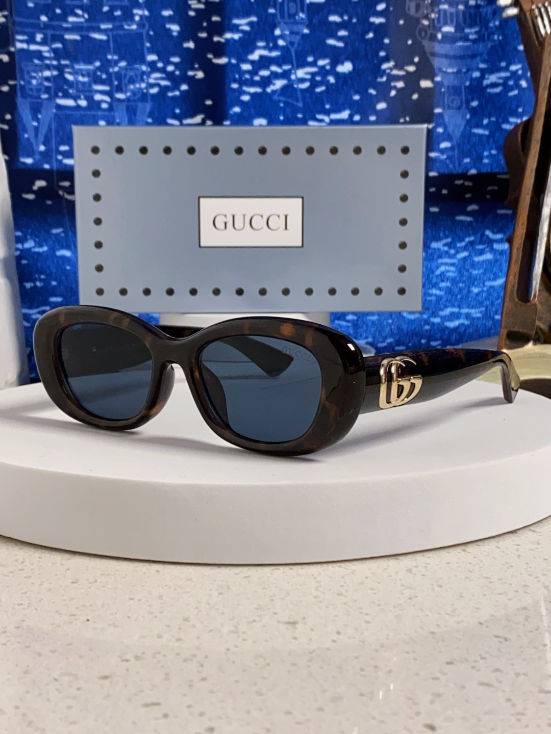 Gucci古驰墨镜女2025新款倪妮李沁同款时尚椭圆GG1829S高品质太阳镜