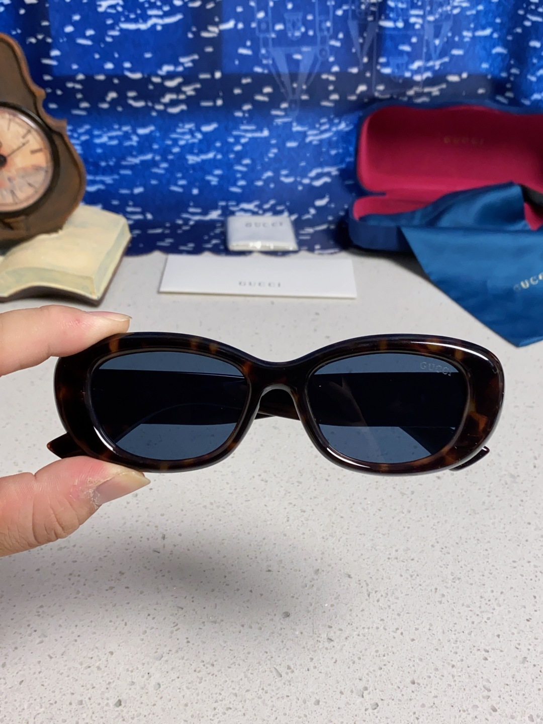 Gucci古驰墨镜女2025新款倪妮李沁同款时尚椭圆GG1829S高品质太阳镜