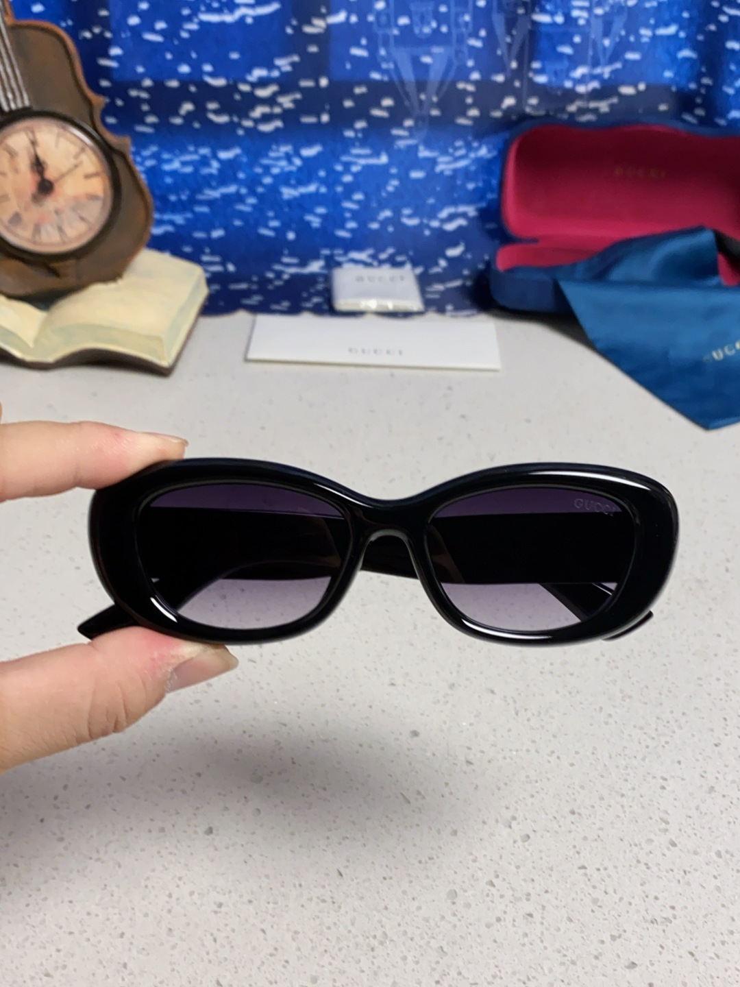 Gucci古驰墨镜女2025新款倪妮李沁同款时尚椭圆GG1829S高品质太阳镜