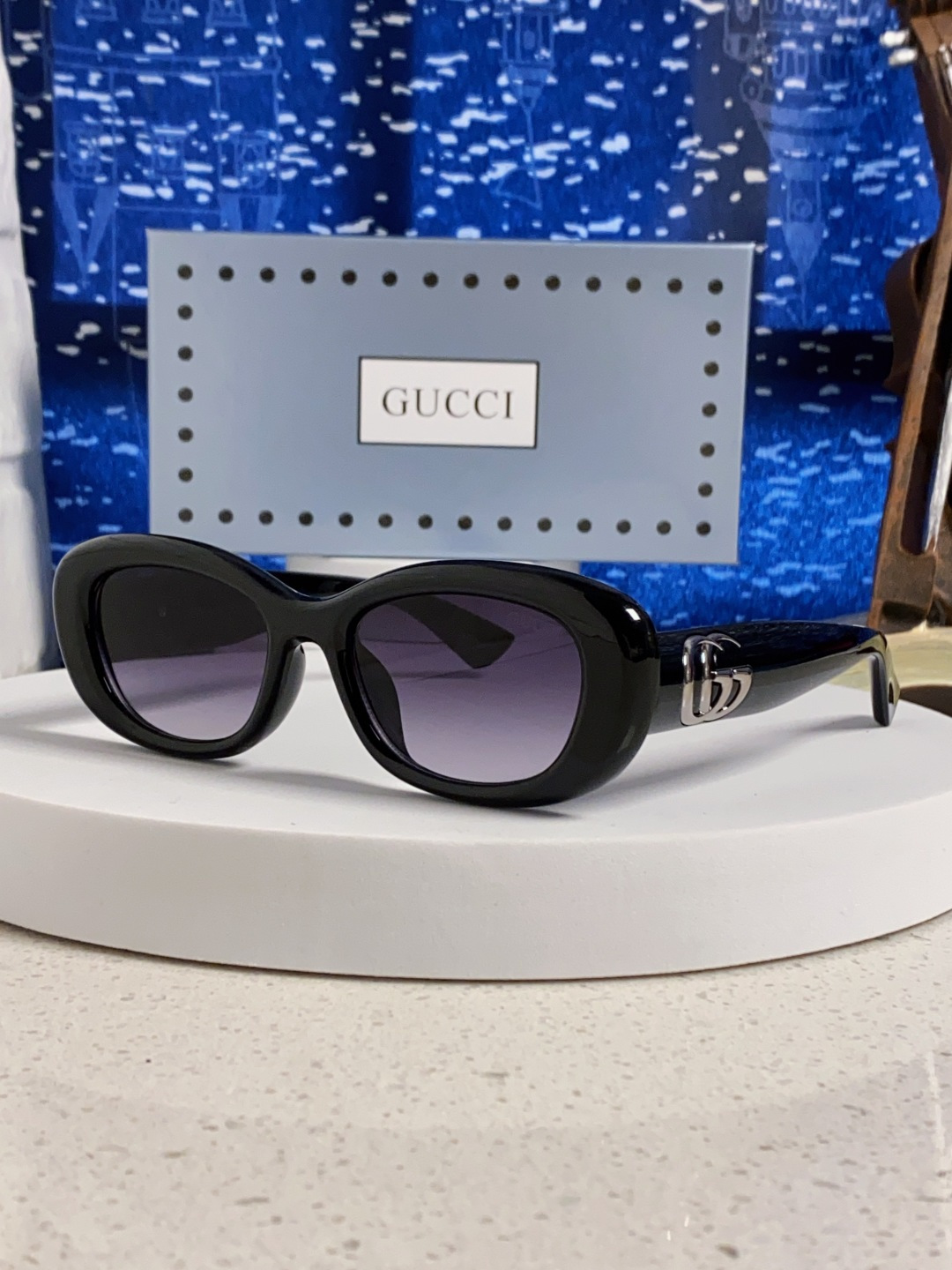 Gucci古驰墨镜女2025新款倪妮李沁同款时尚椭圆GG1829S高品质太阳镜