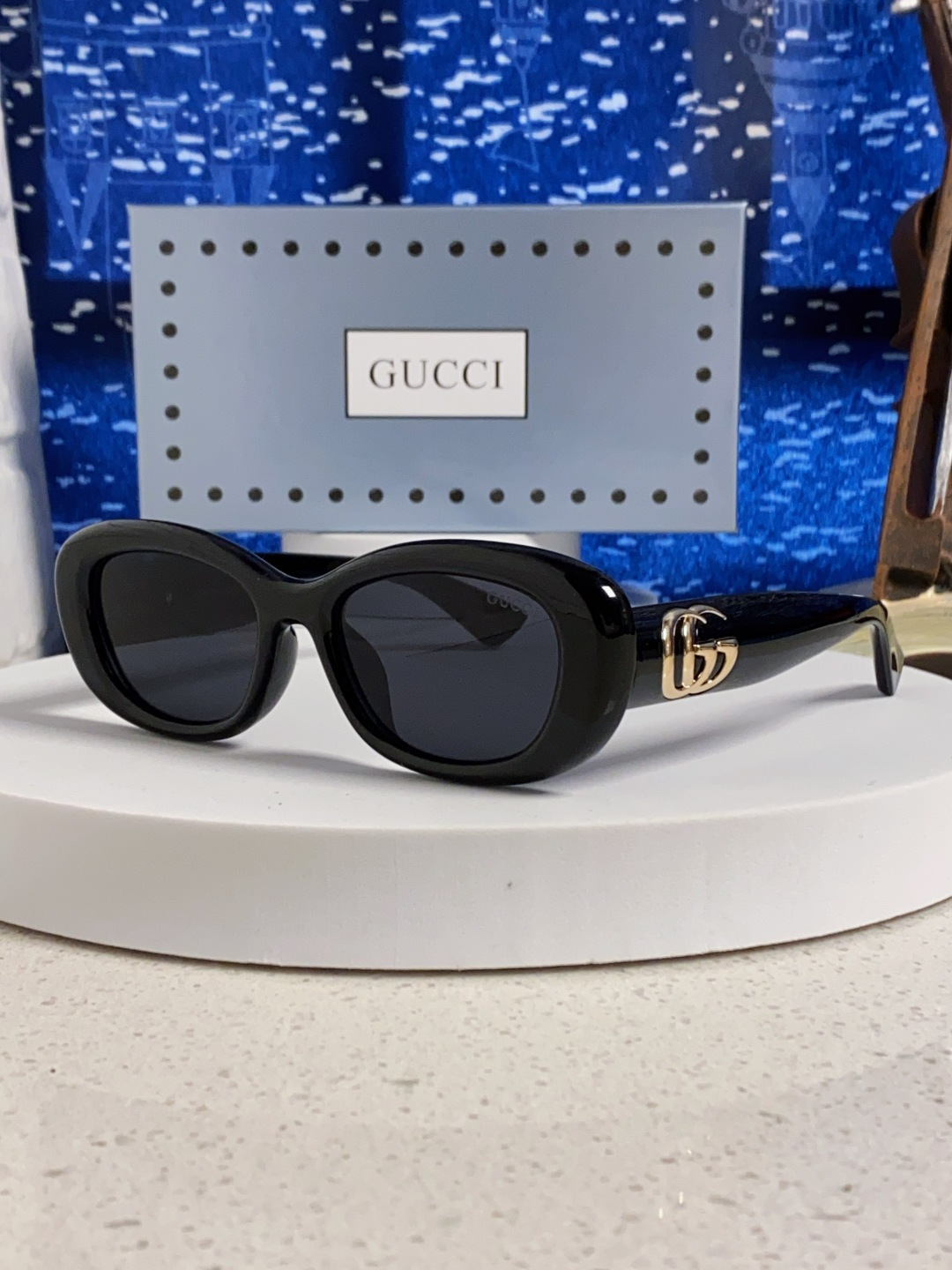 Gucci古驰墨镜女2025新款倪妮李沁同款时尚椭圆GG1829S高品质太阳镜