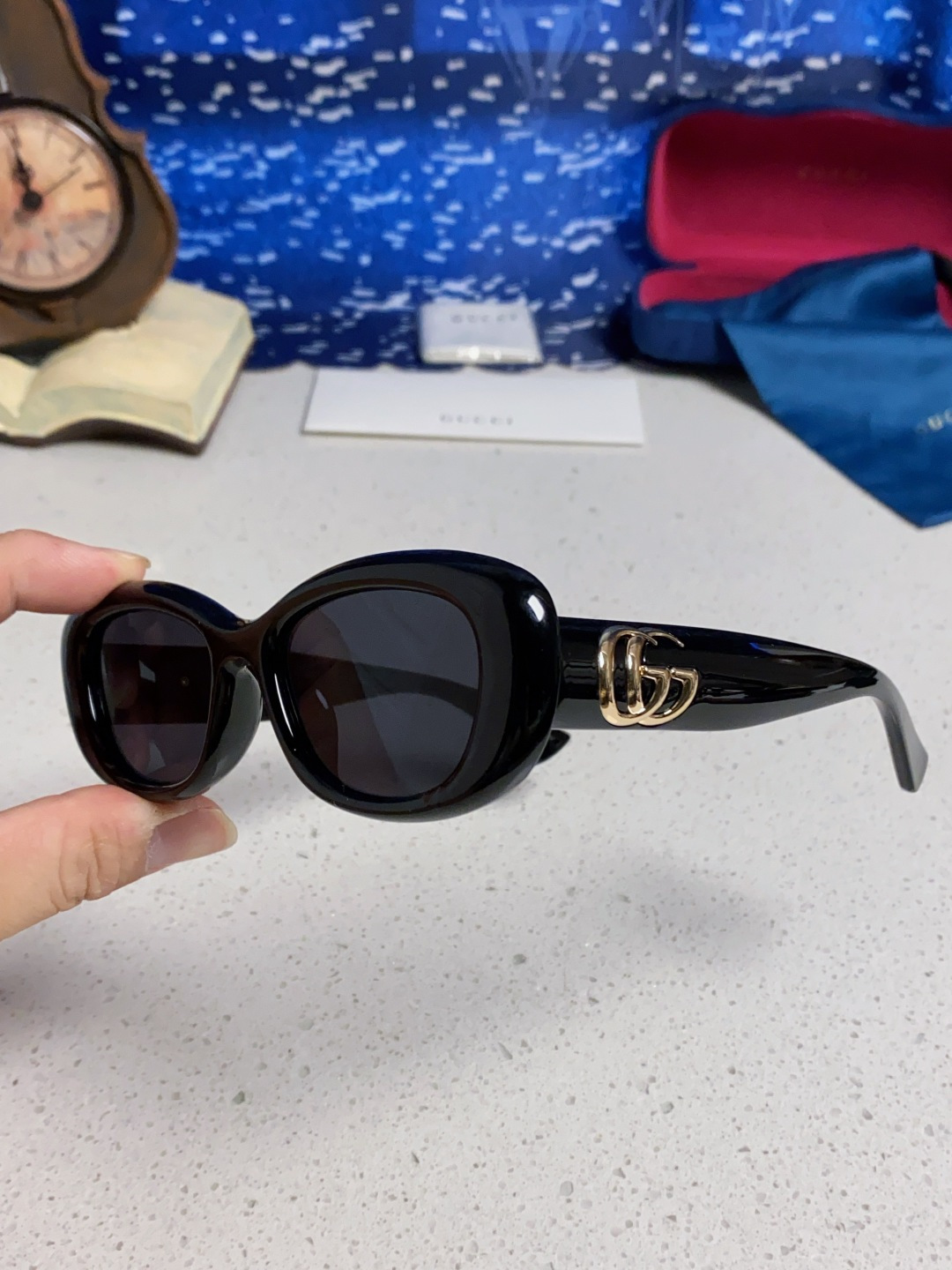 Gucci古驰墨镜女2025新款倪妮李沁同款时尚椭圆GG1829S高品质太阳镜