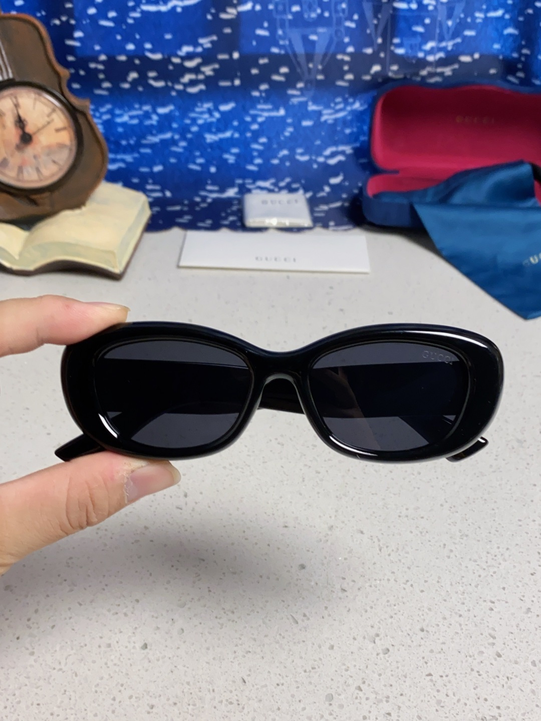 Gucci古驰墨镜女2025新款倪妮李沁同款时尚椭圆GG1829S高品质太阳镜