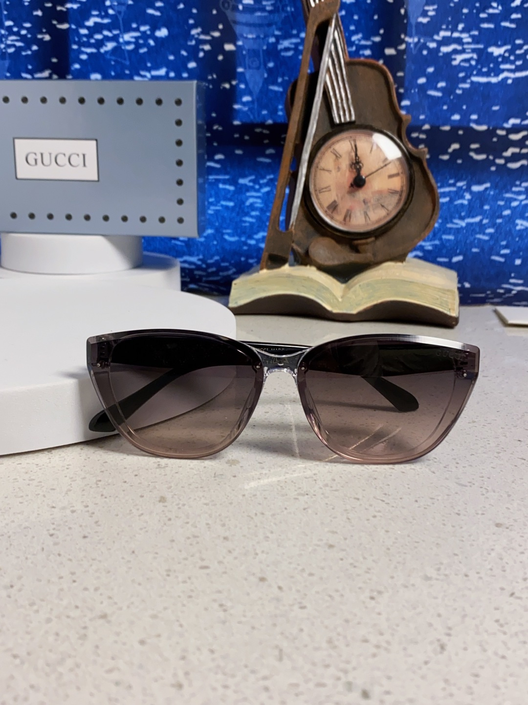 Gucci古奇 2025新款猫眼框太阳眼镜女士网红风遮阳墨镜男防紫外线 男女通用