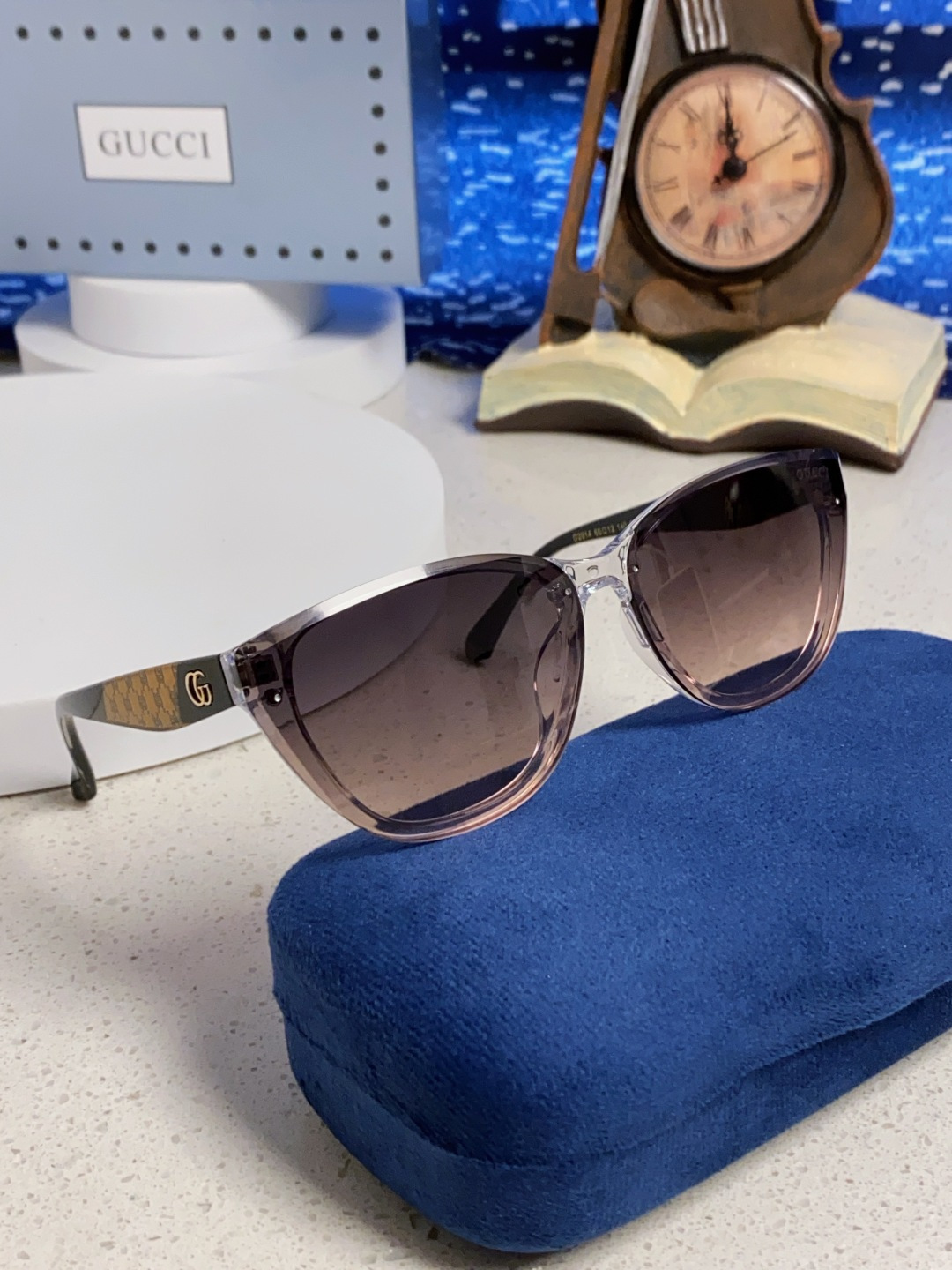 Gucci古奇 2025新款猫眼框太阳眼镜女士网红风遮阳墨镜男防紫外线 男女通用