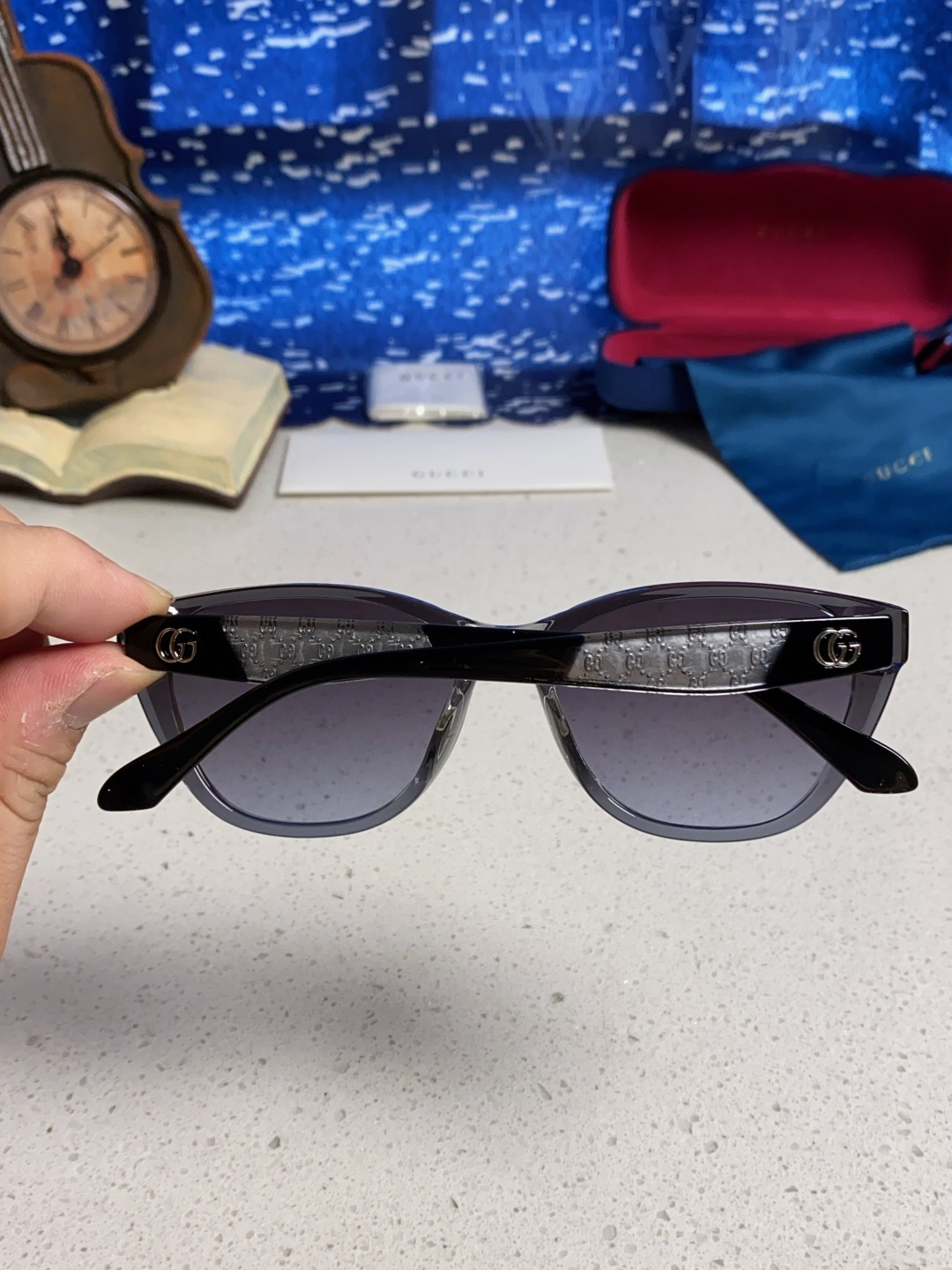 Gucci古奇 2025新款猫眼框太阳眼镜女士网红风遮阳墨镜男防紫外线 男女通用