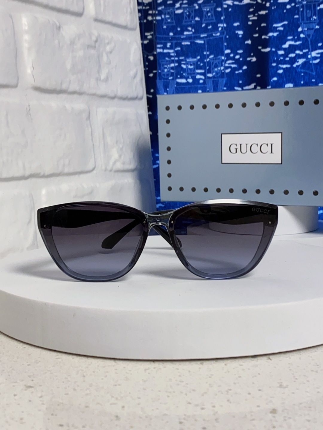 Gucci古奇 2025新款猫眼框太阳眼镜女士网红风遮阳墨镜男防紫外线 男女通用