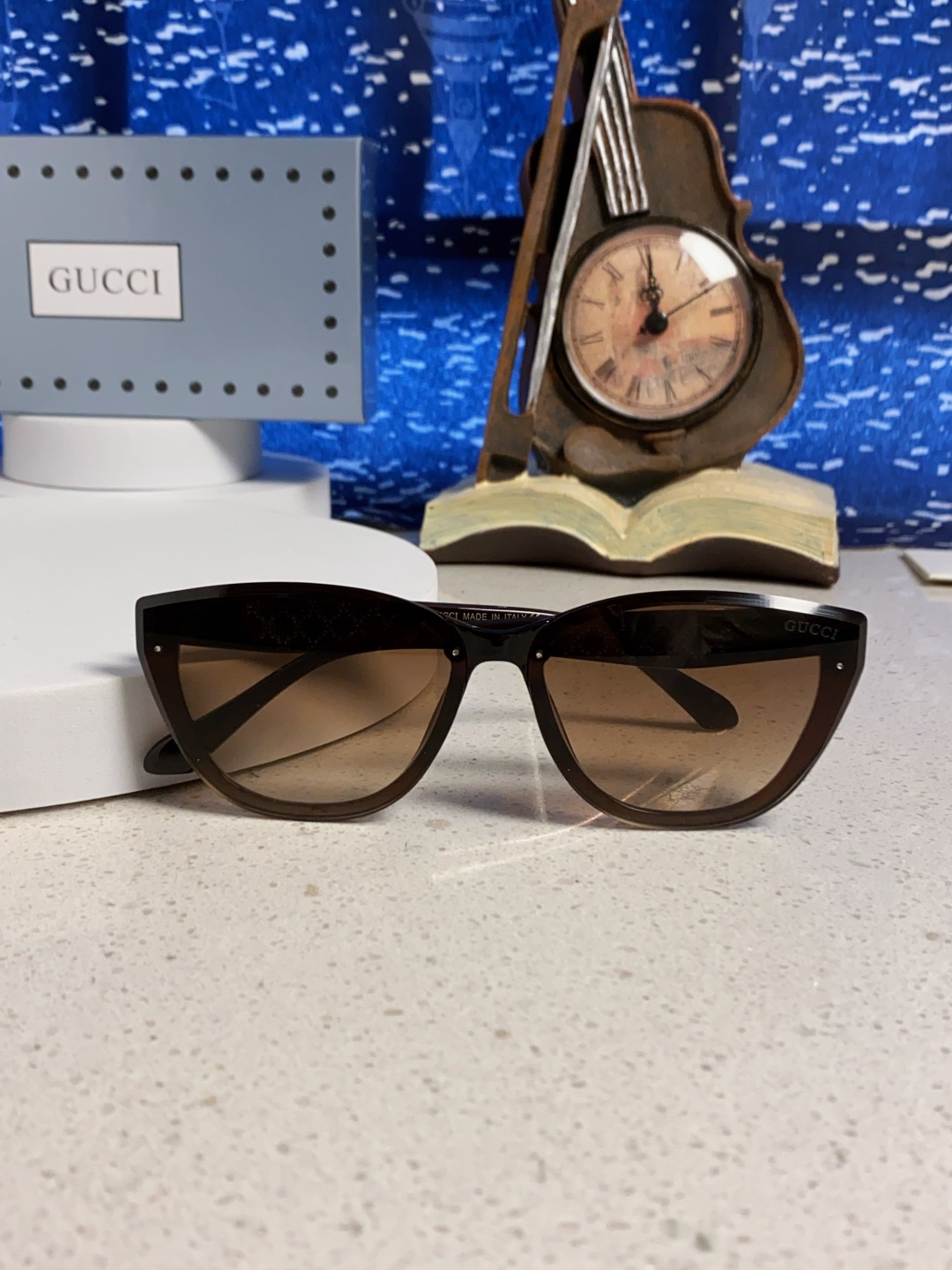 Gucci古奇 2025新款猫眼框太阳眼镜女士网红风遮阳墨镜男防紫外线 男女通用