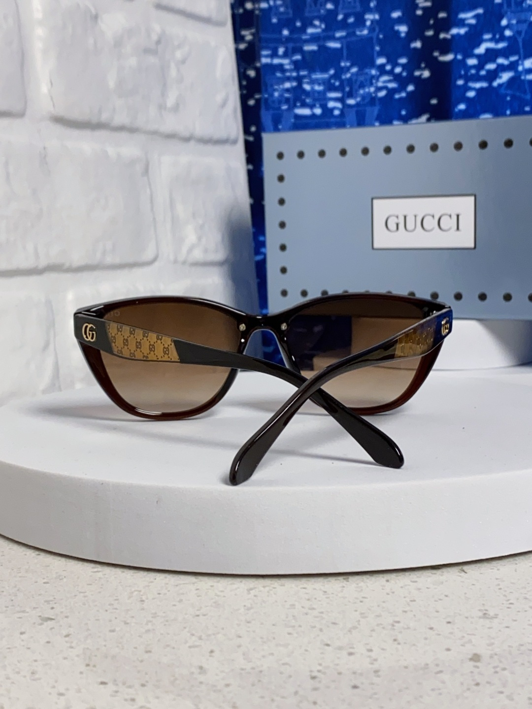 Gucci古奇 2025新款猫眼框太阳眼镜女士网红风遮阳墨镜男防紫外线 男女通用