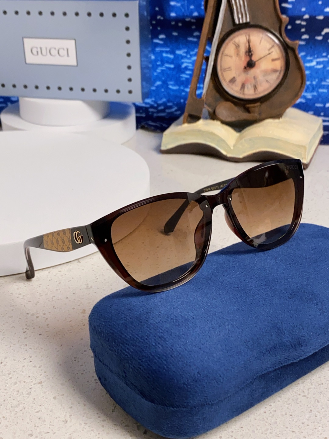 Gucci古奇 2025新款猫眼框太阳眼镜女士网红风遮阳墨镜男防紫外线 男女通用