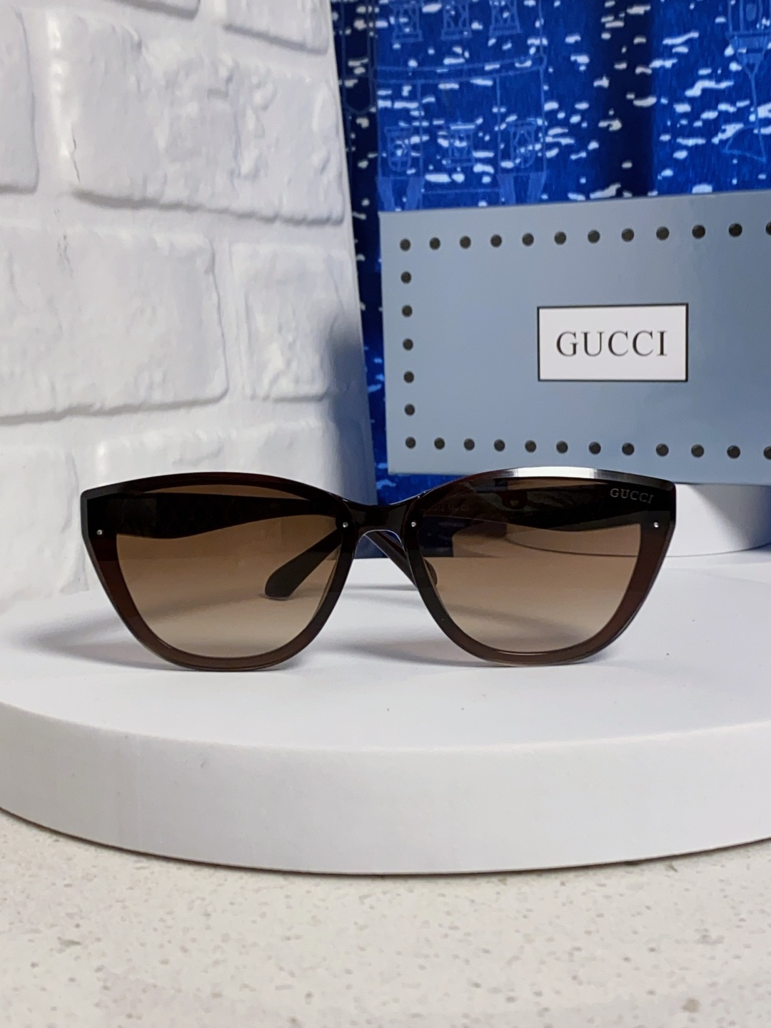 Gucci古奇 2025新款猫眼框太阳眼镜女士网红风遮阳墨镜男防紫外线 男女通用