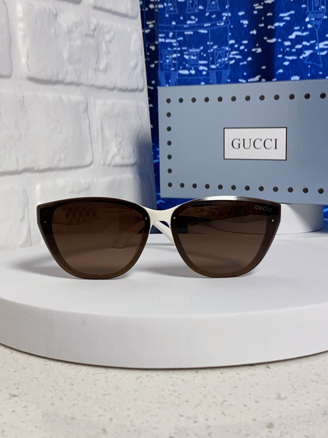 Gucci古奇 2025新款猫眼框太阳眼镜女士网红风遮阳墨镜男防紫外线 男女通用