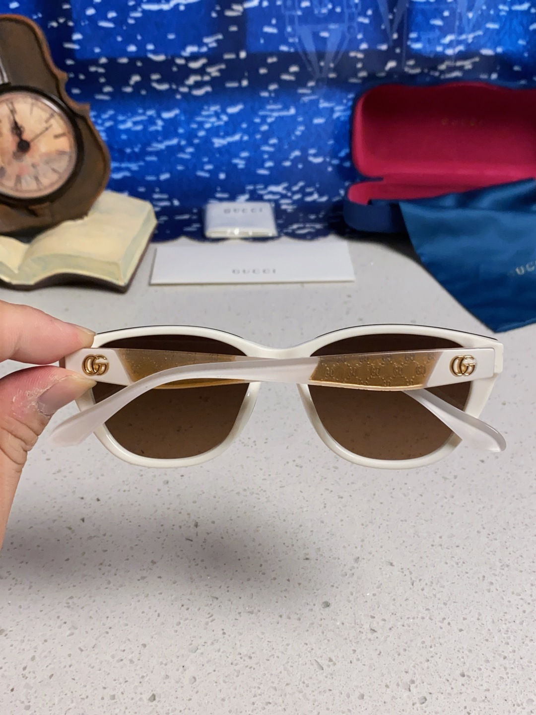 Gucci古奇 2025新款猫眼框太阳眼镜女士网红风遮阳墨镜男防紫外线 男女通用