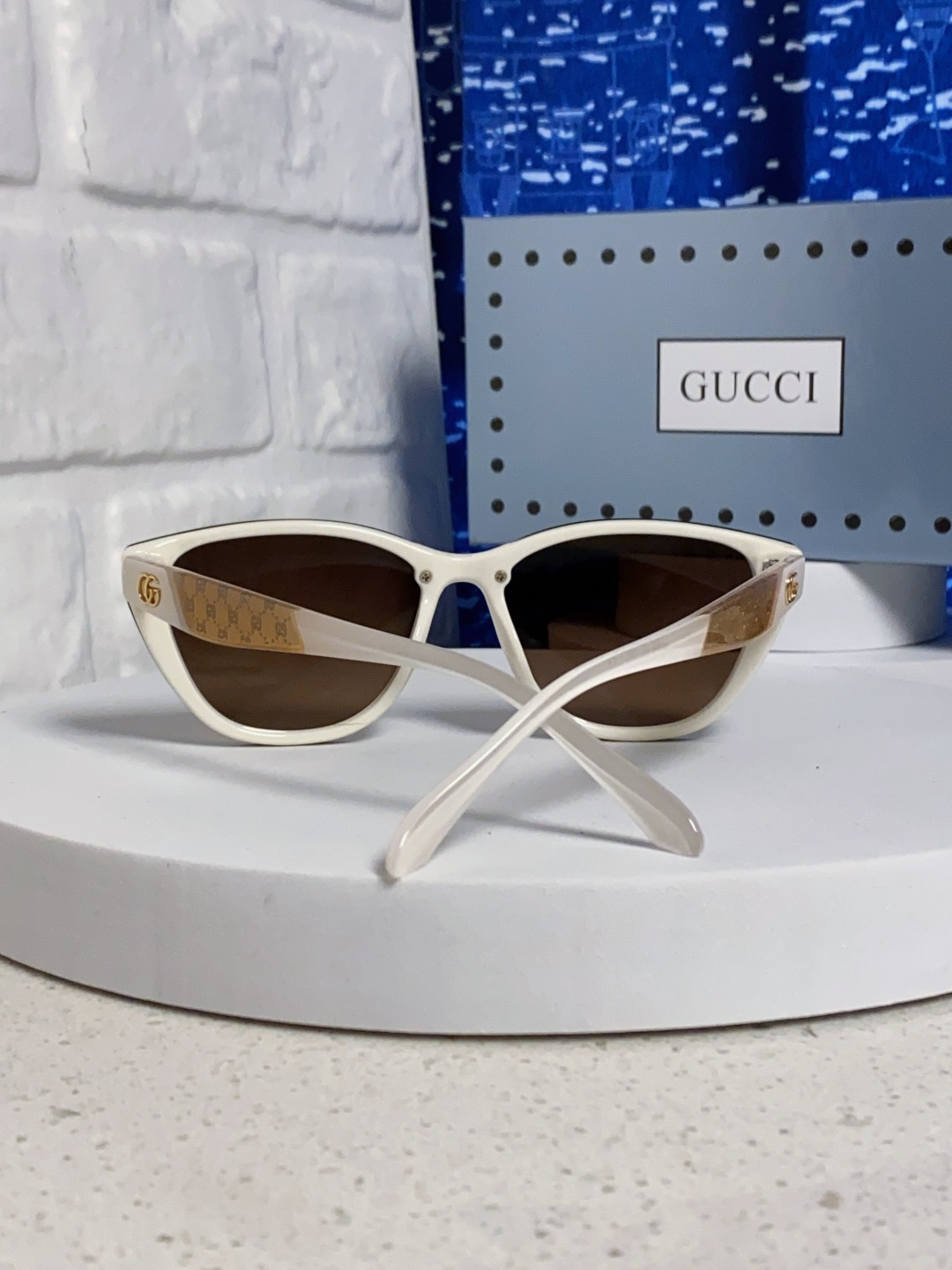 Gucci古奇 2025新款猫眼框太阳眼镜女士网红风遮阳墨镜男防紫外线 男女通用