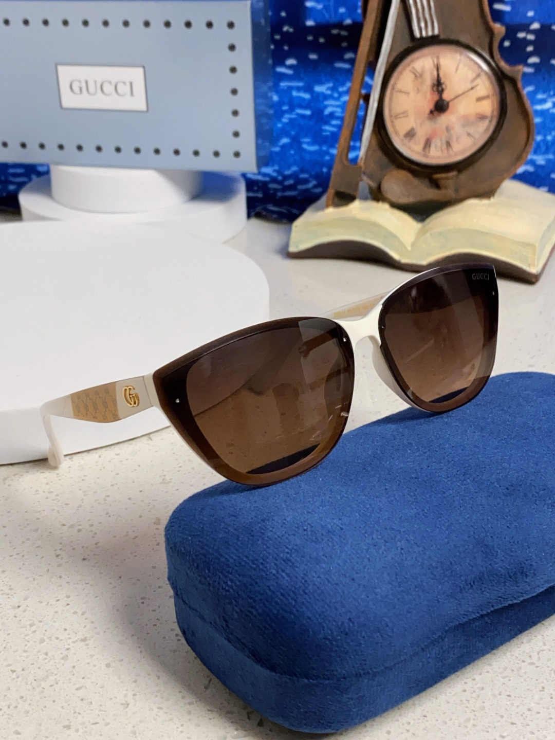 Gucci古奇 2025新款猫眼框太阳眼镜女士网红风遮阳墨镜男防紫外线 男女通用